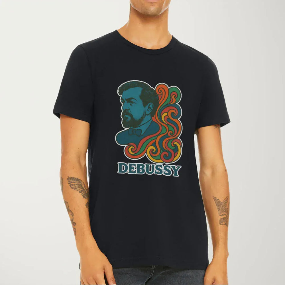 debussy: tone poem classic tee in vintage black, worn