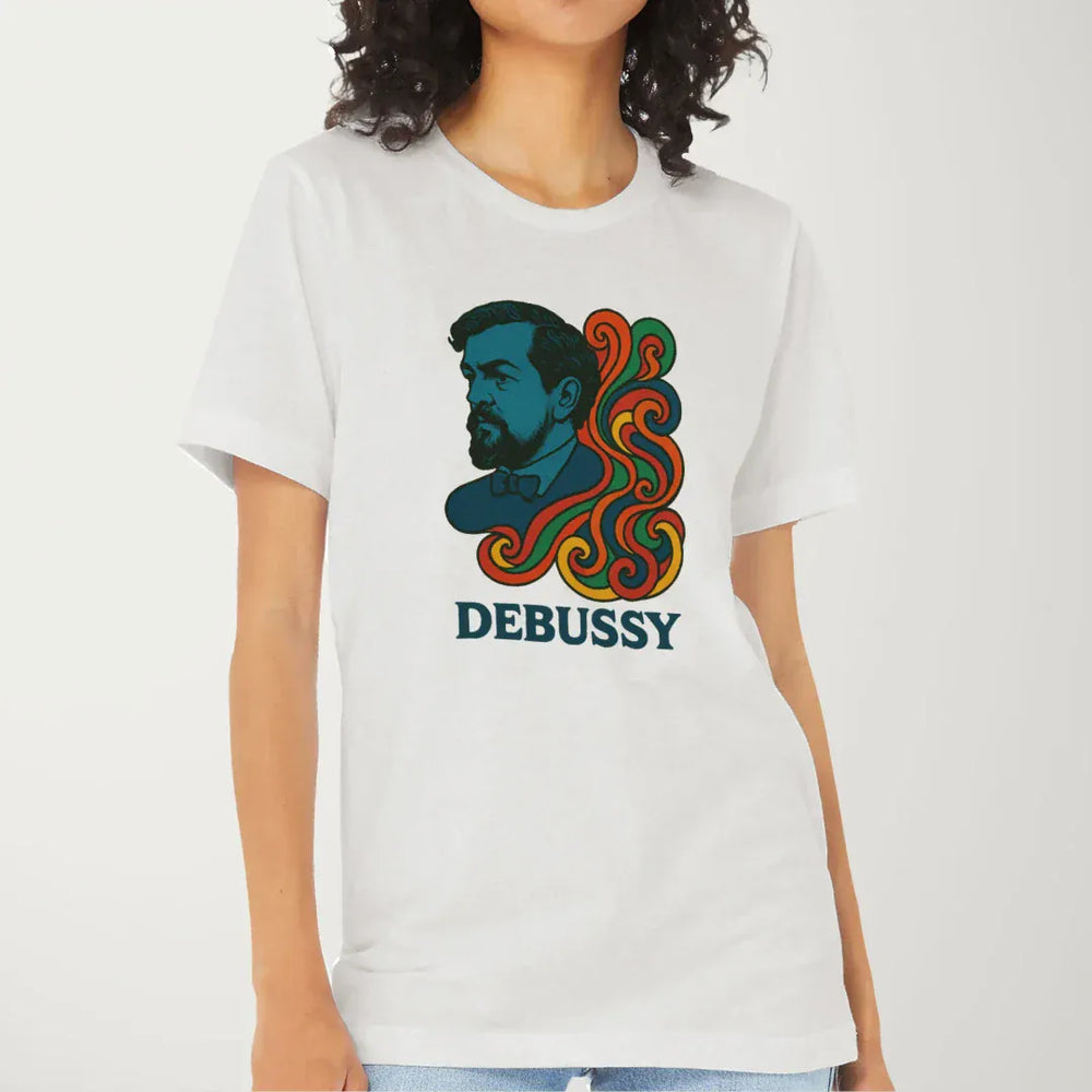 debussy: tone poem classic tee in vintage white, worn