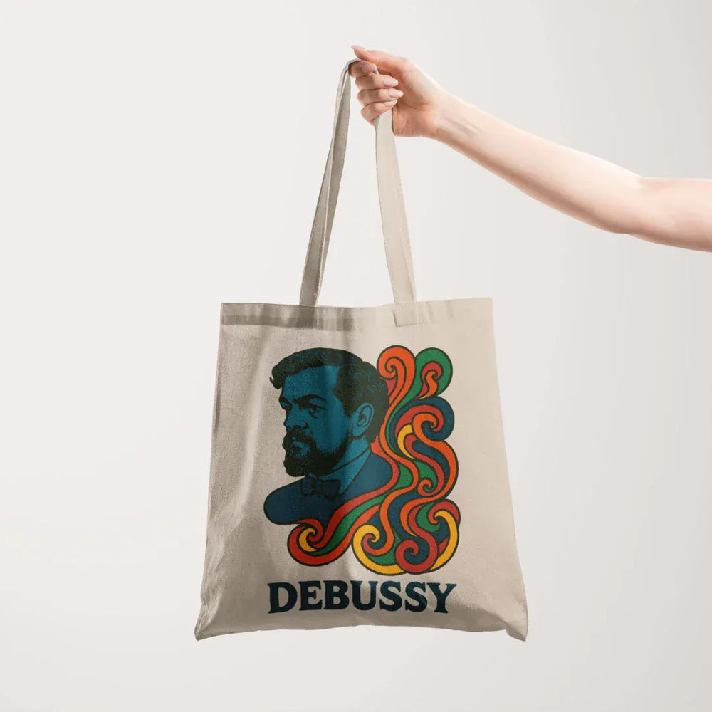 debussy: tone poem canvas tote