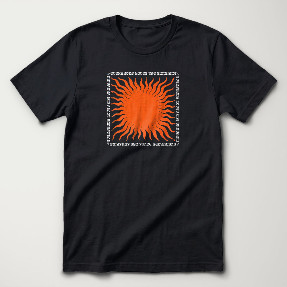 Everybody Loves the Sunshine Classic Tee in Vintage Black, flat lay