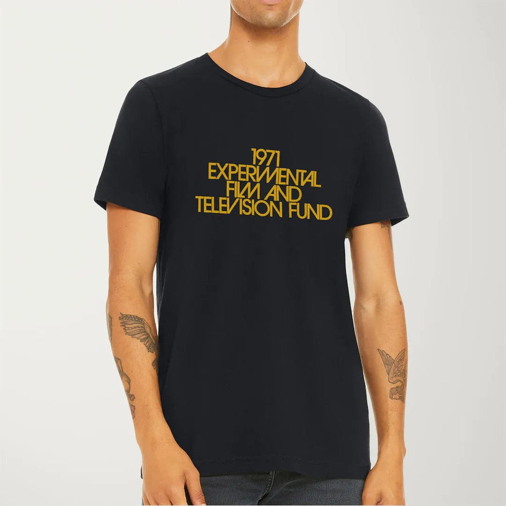 experimental film & television fund classic tee in vintage black, worn