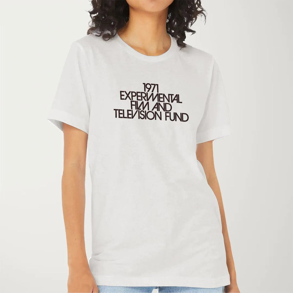 experimental film & television fund classic tee in vintage white, worn