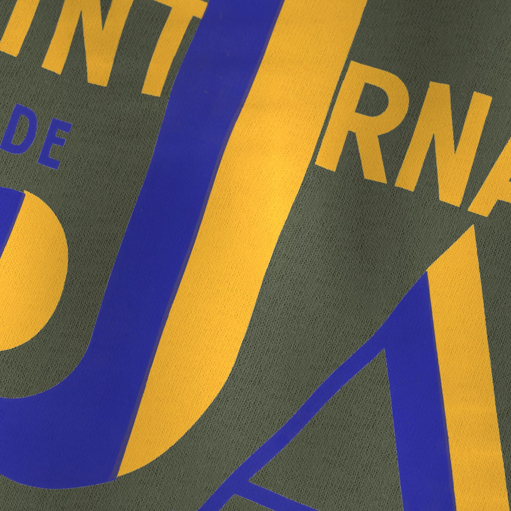 Festival International de Jazz Classic Tee in Military Green, close-up