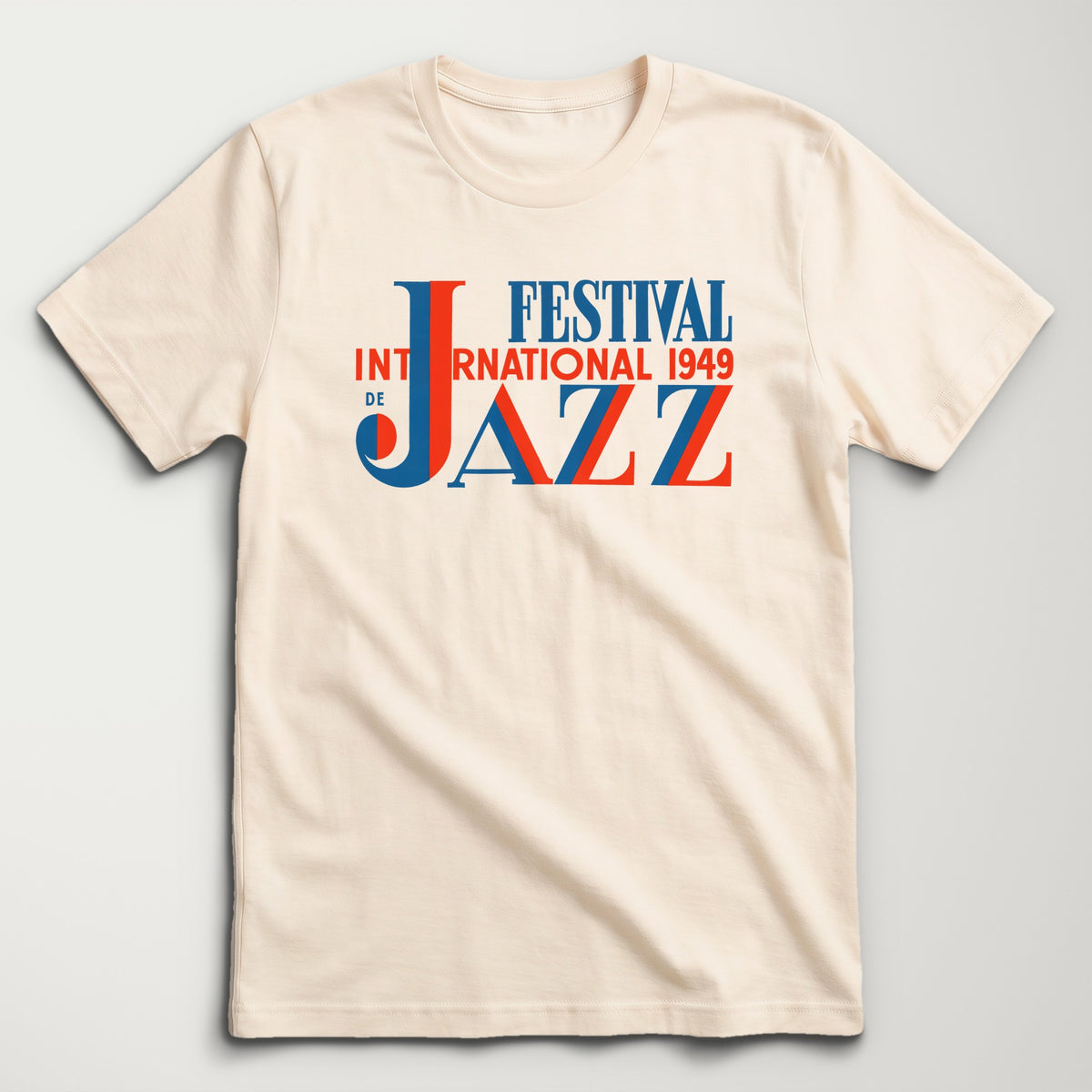 Festival International de Jazz Classic Tee in Natural, flat lay