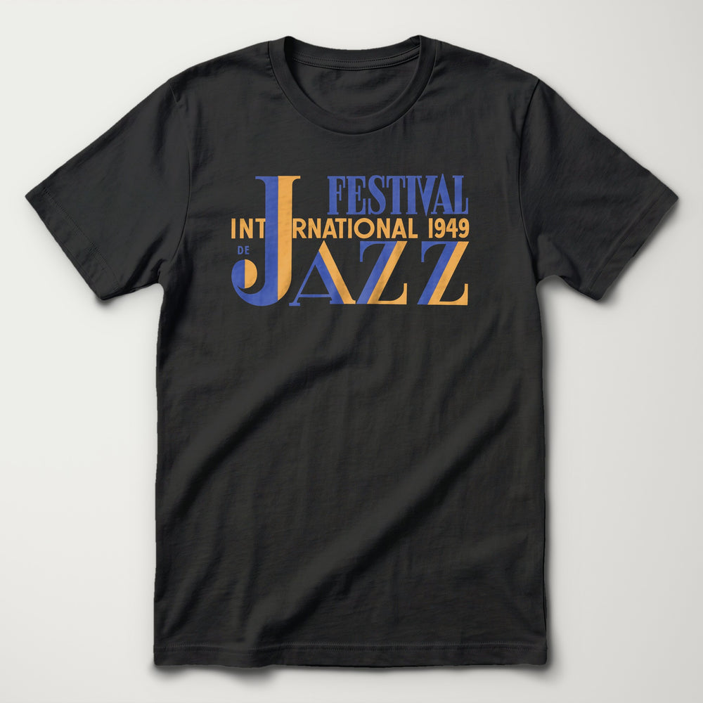 Festival International de Jazz Classic Tee in Vintage Black, flat lay