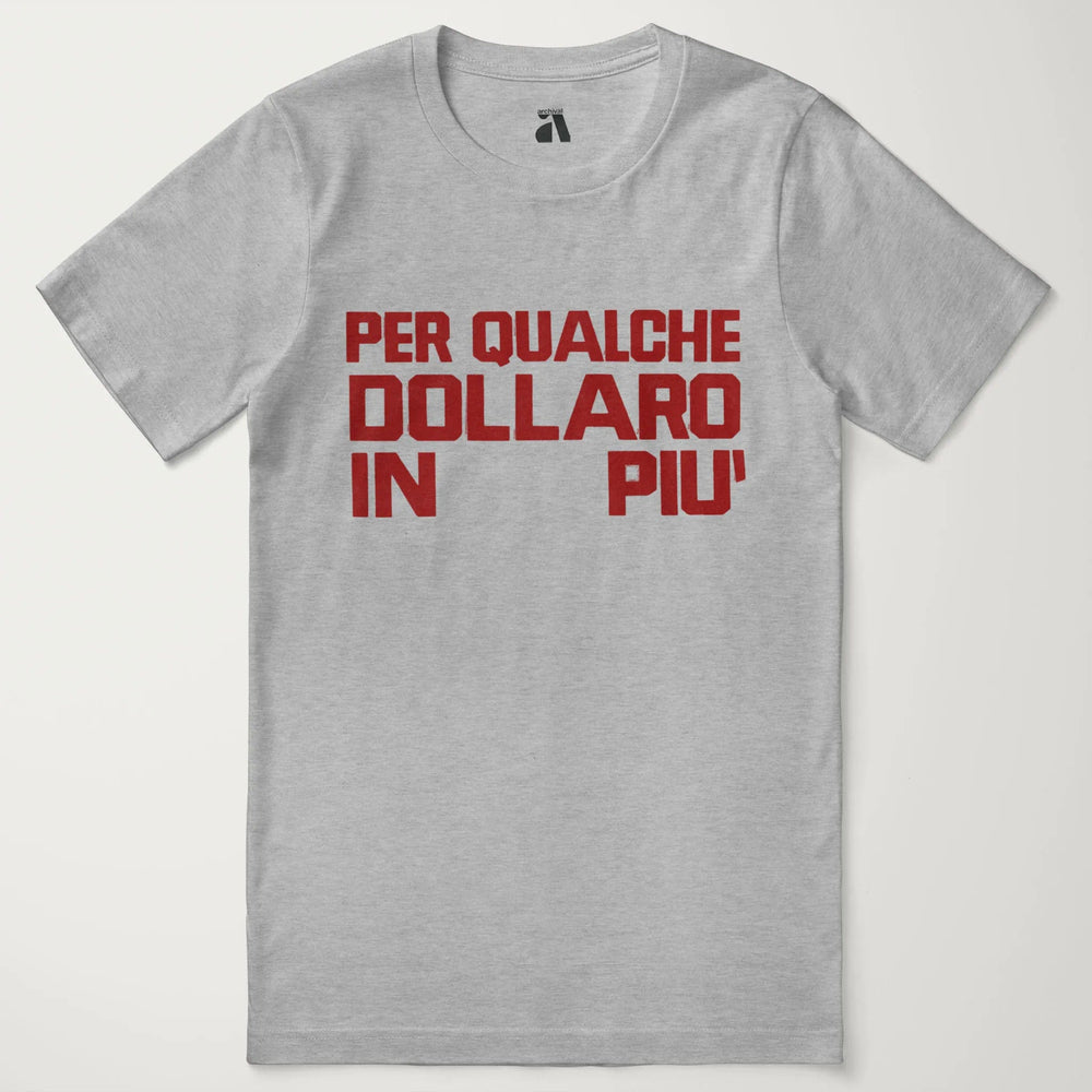 for a few dollars more: italiano classic tee in athletic heather, laid flat