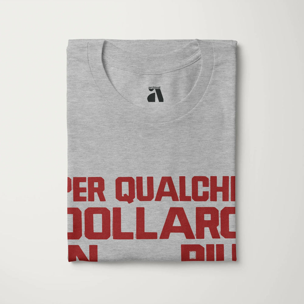 for a few dollars more: italiano classic tee in athletic heather, folded