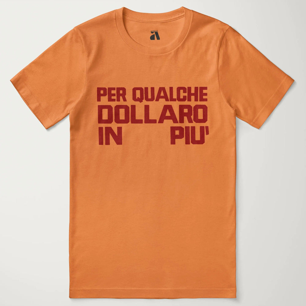 for a few dollars more: italiano classic tee in burnt orange, laid flat