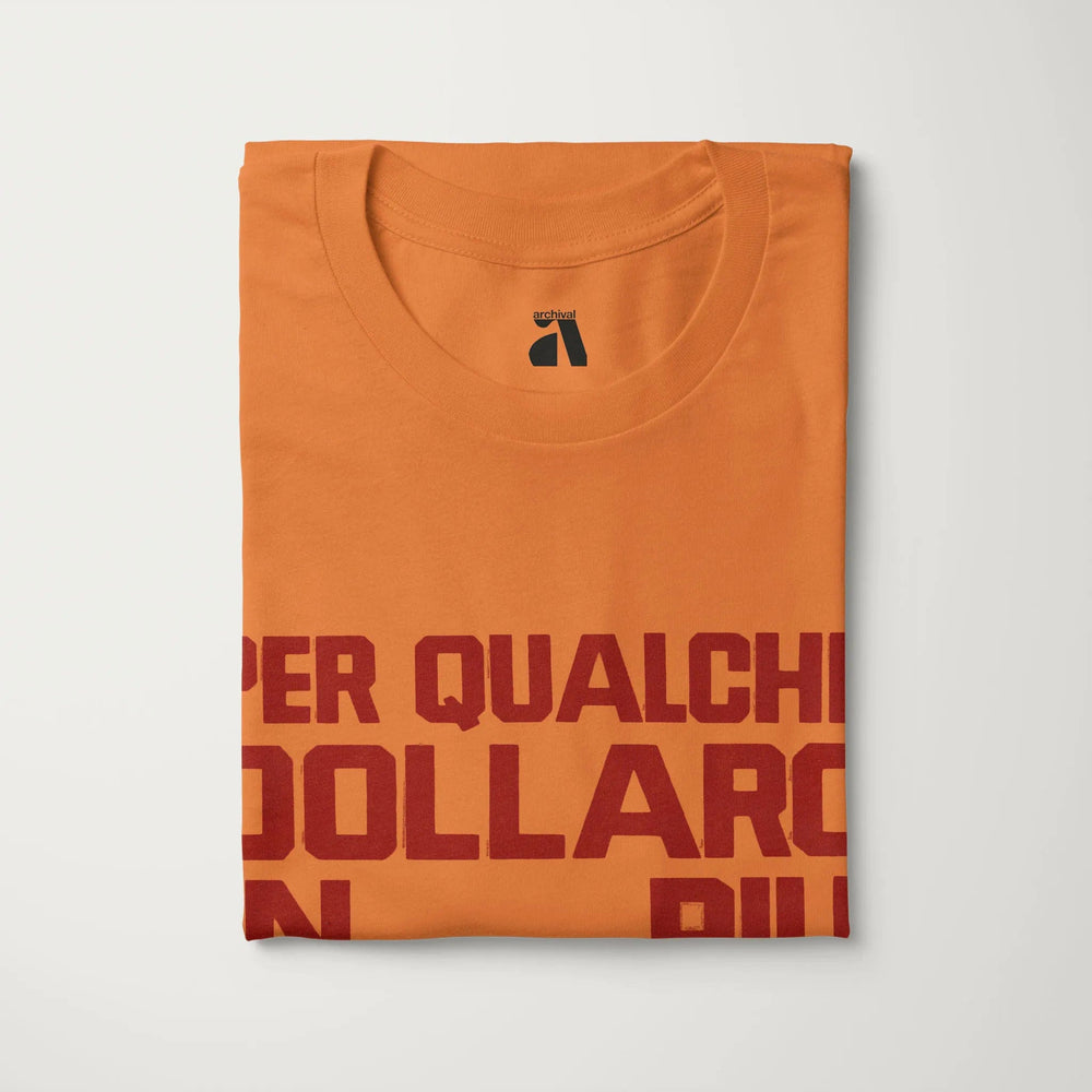 for a few dollars more: italiano classic tee in burnt orange, folded