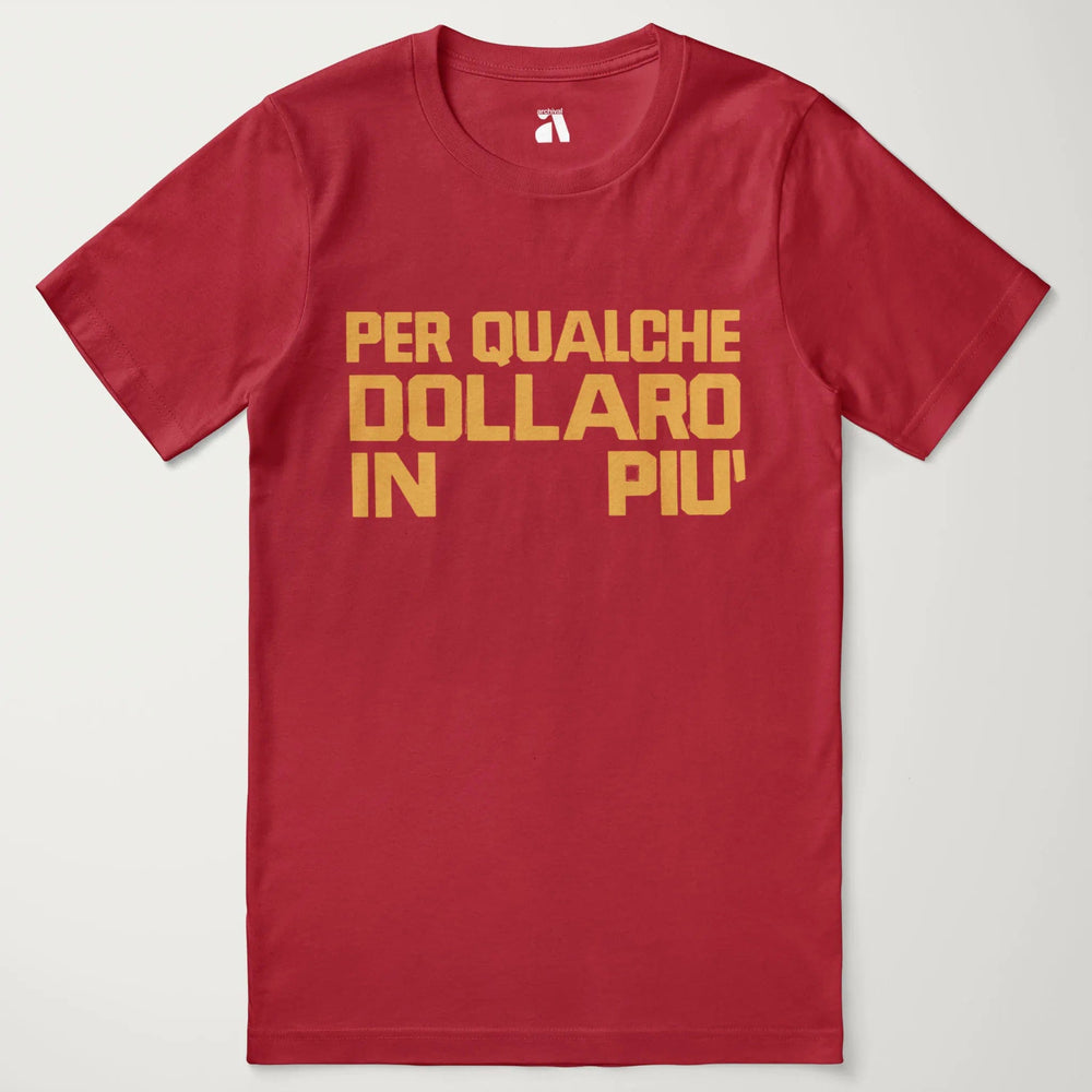 for a few dollars more: italiano classic tee in canvas red, laid flat