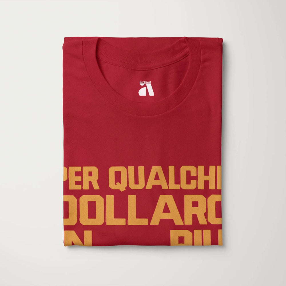 for a few dollars more: italiano classic tee in canvas red, folded