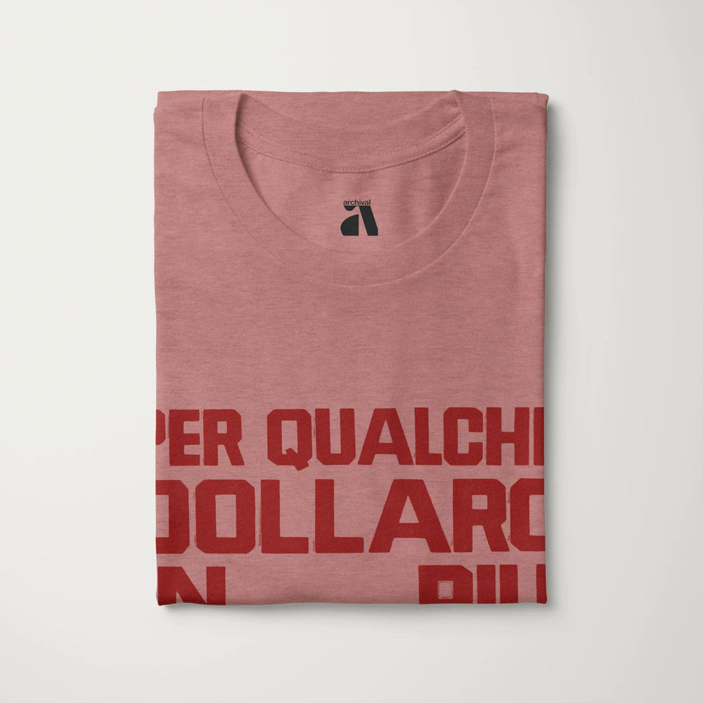 for a few dollars more: italiano classic tee in heather mauve, folded
