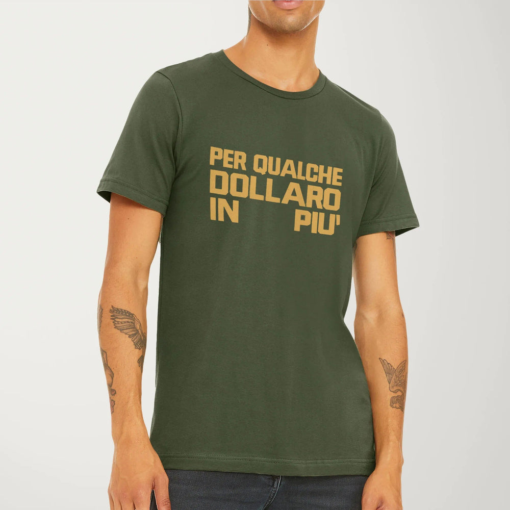 for a few dollars more: italiano classic tee in military green, worn