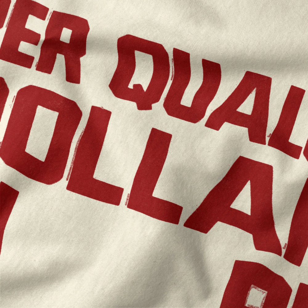 for a few dollars more: italiano classic tee in natural, close-up of the print