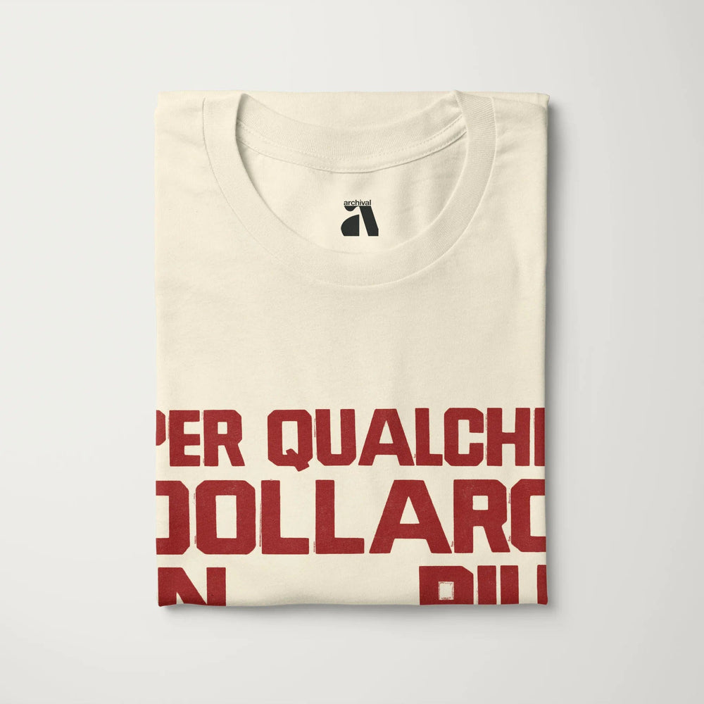 for a few dollars more: italiano classic tee in natural, folded