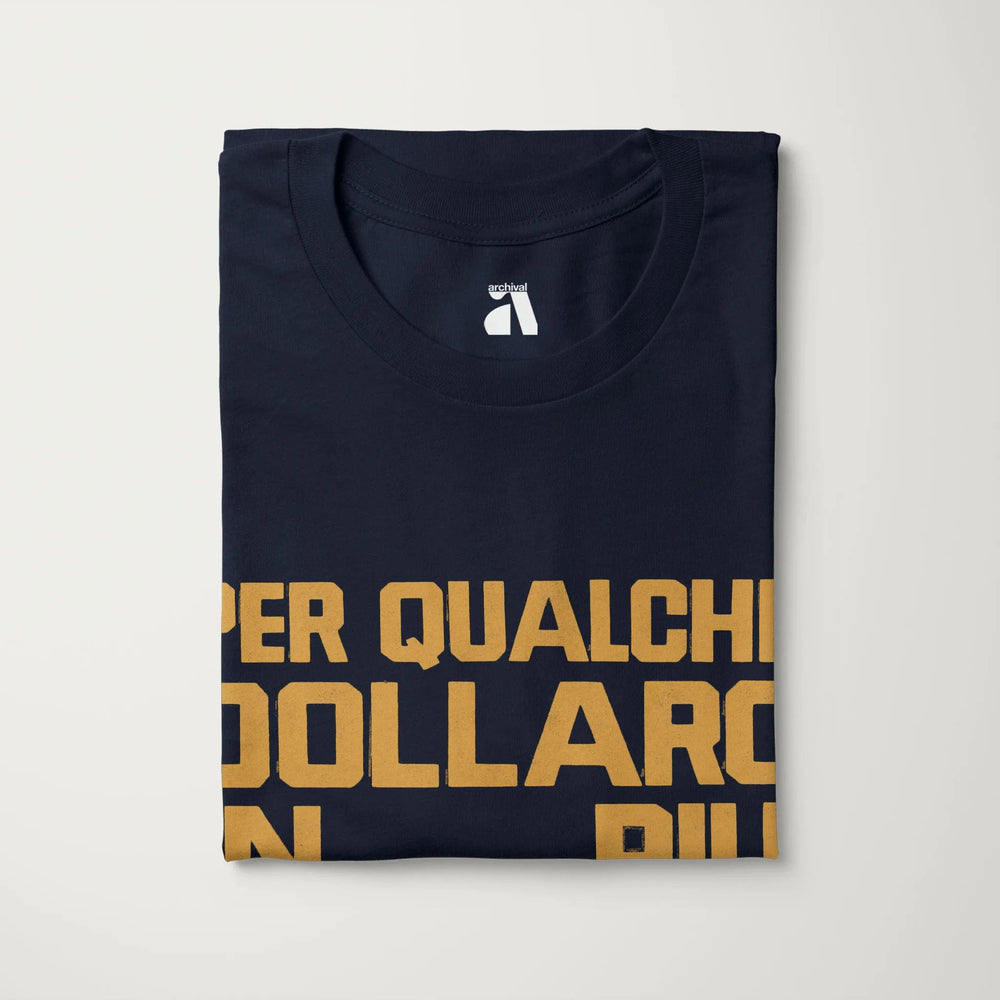 for a few dollars more: italiano classic tee in navy, folded