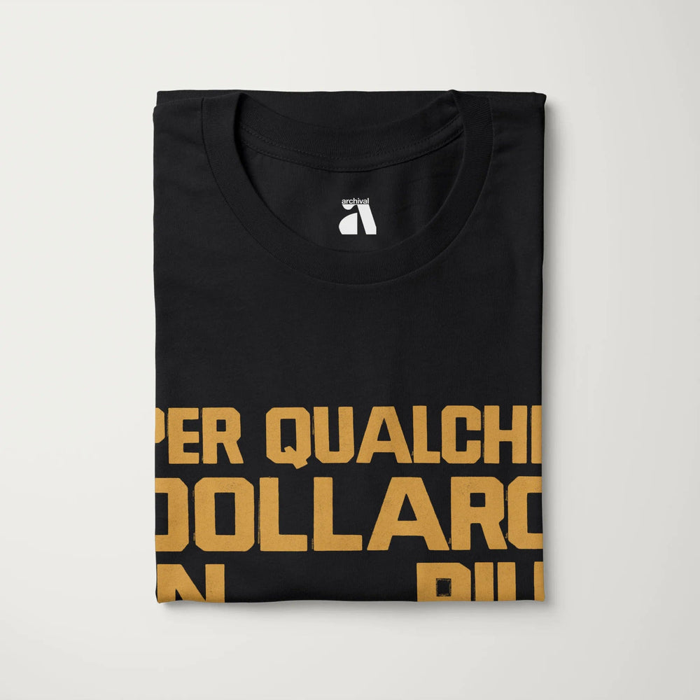 for a few dollars more: italiano classic tee in vintage black, folded