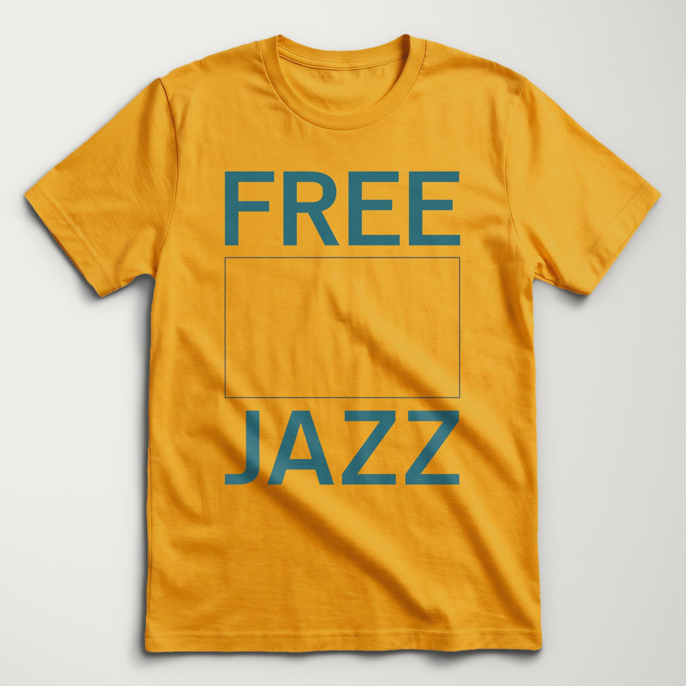 Free Jazz Classic Tee in Mustard, flat lay