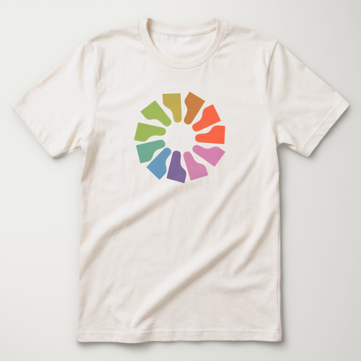 Grand Piano Technicolor Classic Tee in Vintage White, flat lay