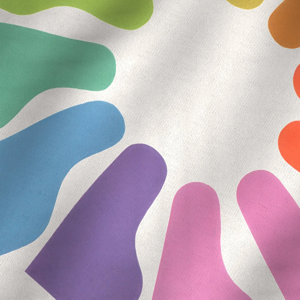 Grand Piano Technicolor Classic Tee in Vintage White, close-up