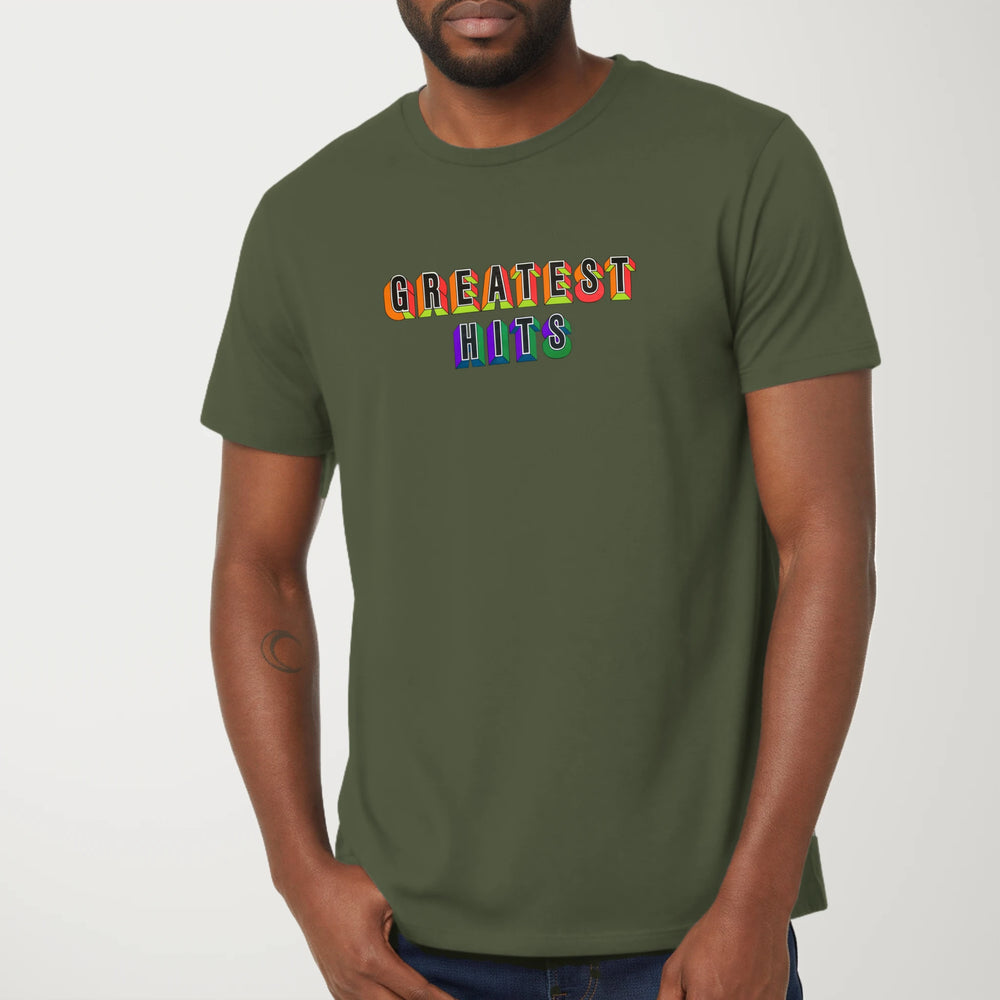 Greatest Hits Classic Tee in Military Green, model