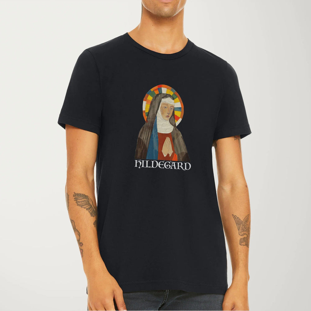 hildegard von bingen: the saint classic tee in vintage black, worn