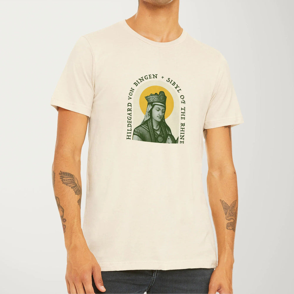 hildegard von bingen: sibyl of the rhine classic tee in natural, worn