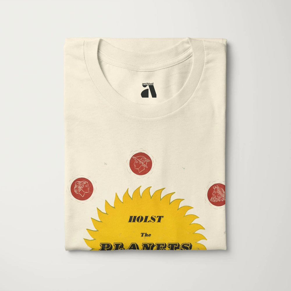 gustav holst: the planets classic tee in natural, folded