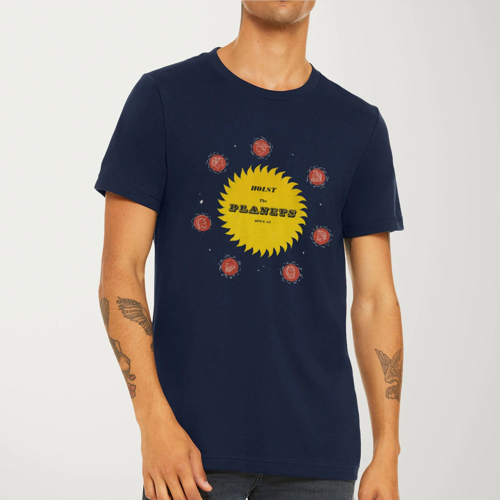 gustav holst: the planets classic tee in navy, worn