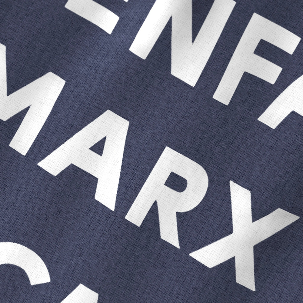Godard: Les Enfants Classic Tee in Heather Navy, close-up