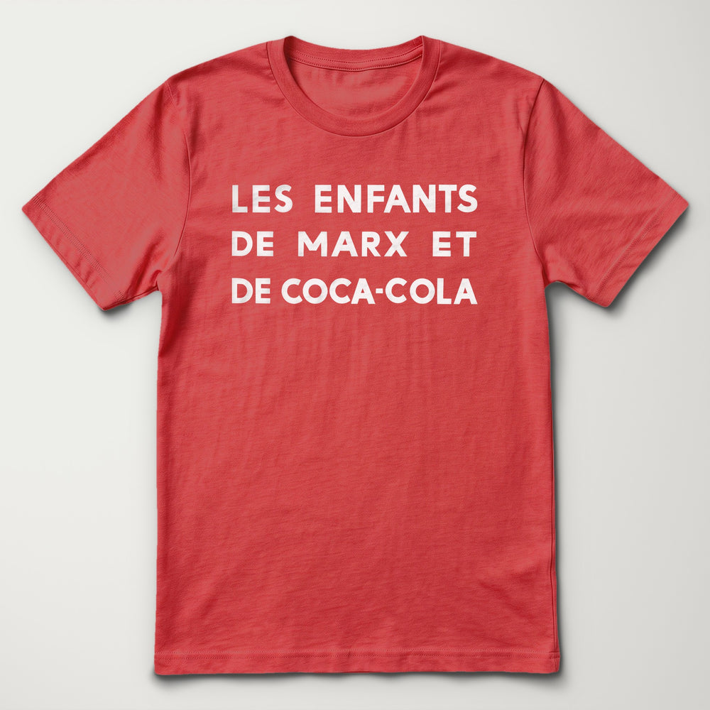 Godard: Les Enfants Classic Tee in Heather Red, flat lay
