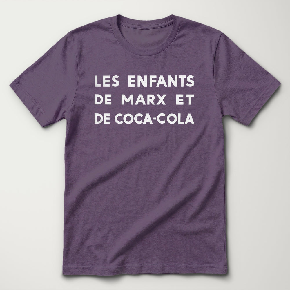 Godard: Les Enfants Classic Tee in Heather Team Purple, flat lay