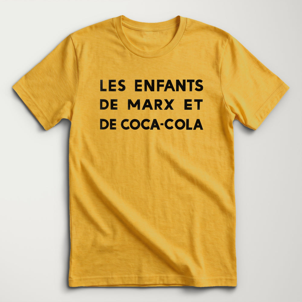 Godard: Les Enfants Classic Tee in Heather Yellow Gold, flat lay