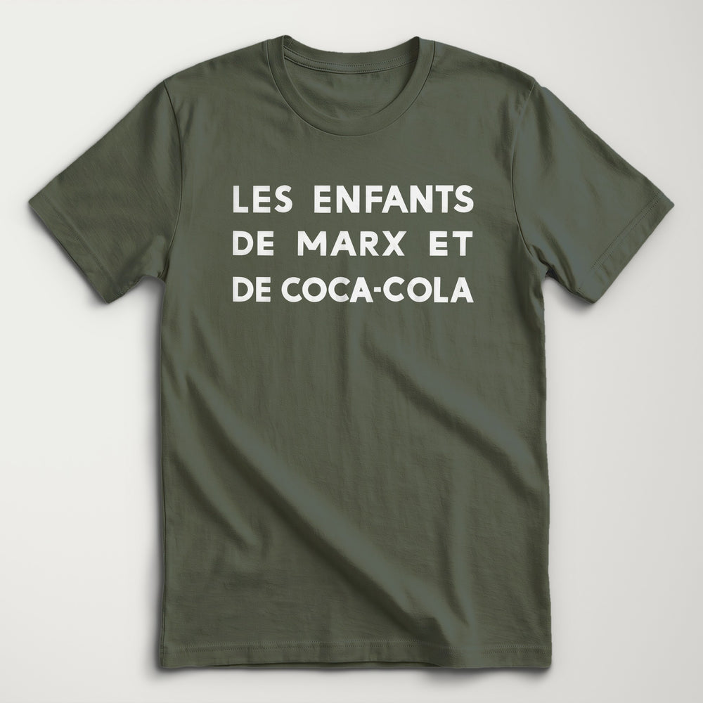 Godard: Les Enfants Classic Tee in Military Green, flat lay