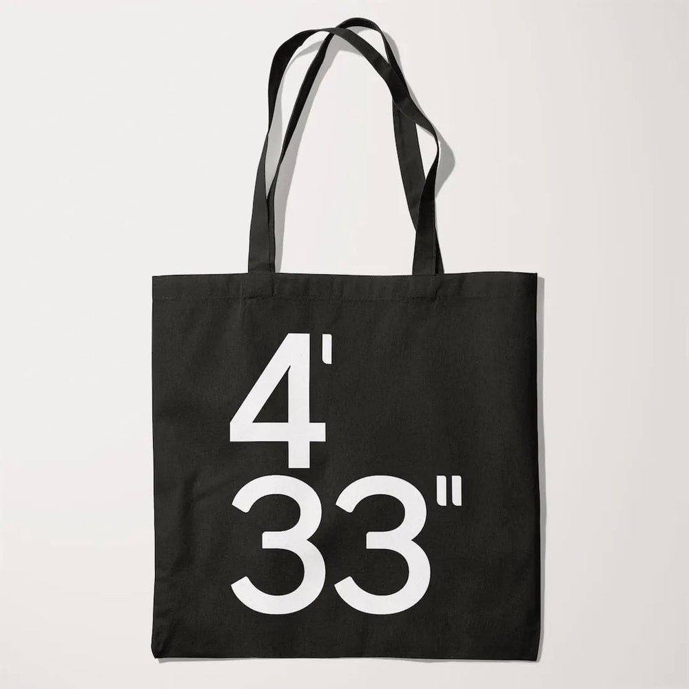 john cage: 4'33" canvas tote