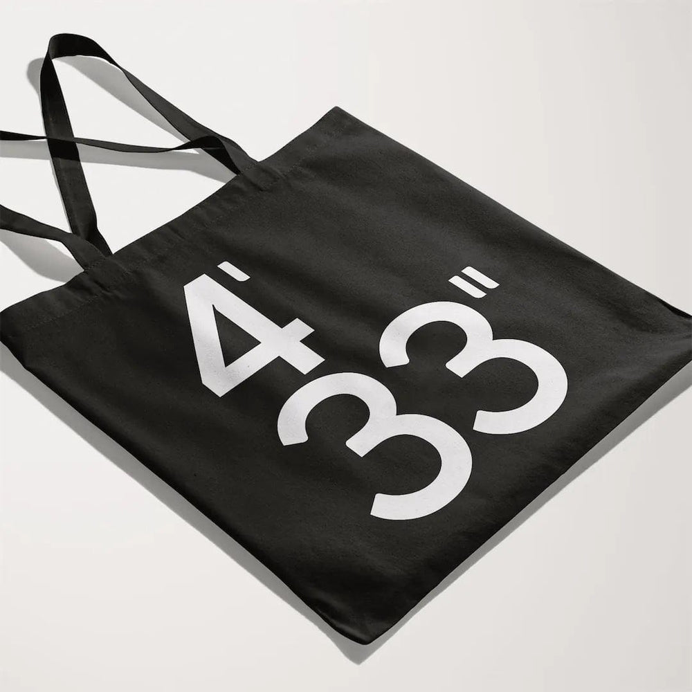 john cage: 4'33" canvas tote