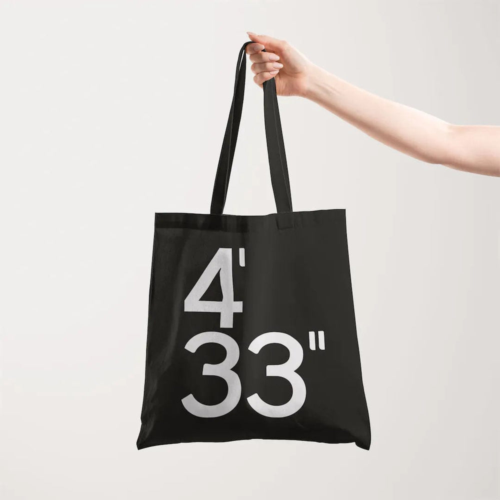 john cage: 4'33" canvas tote