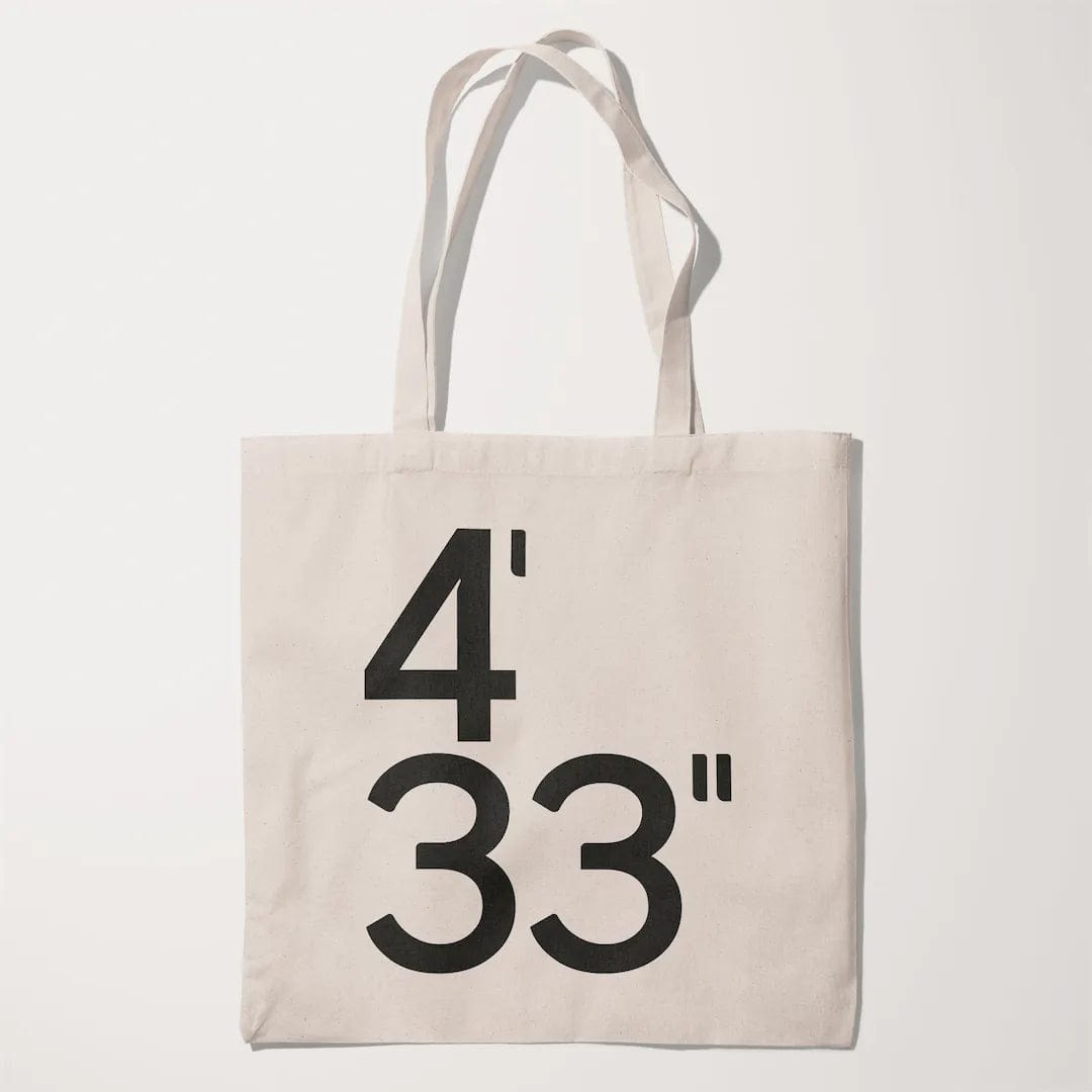 john cage: 4'33" canvas tote