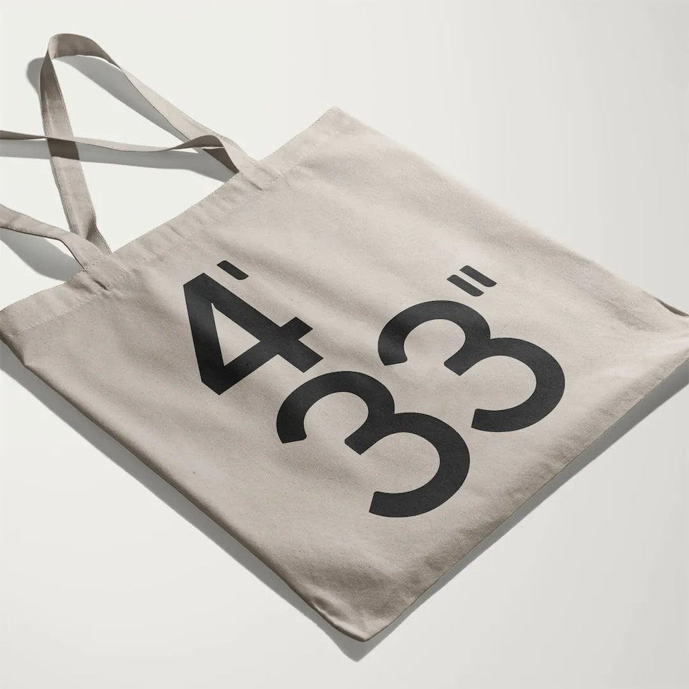 john cage: 4'33" canvas tote