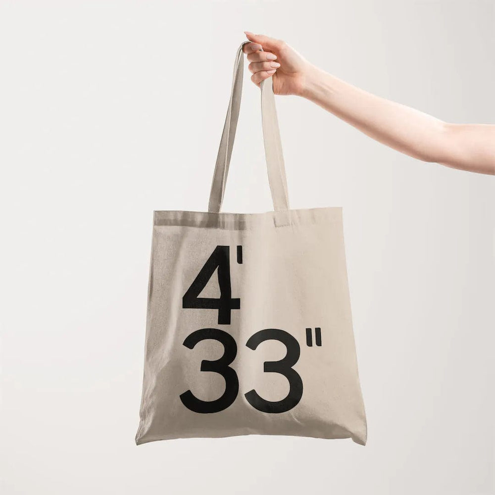 john cage: 4'33" canvas tote