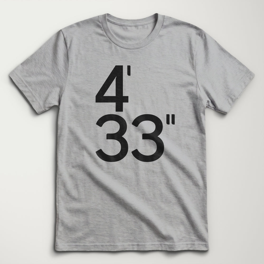 John Cage: 4'33" Classic Tee in Athletic Heather, flat lay