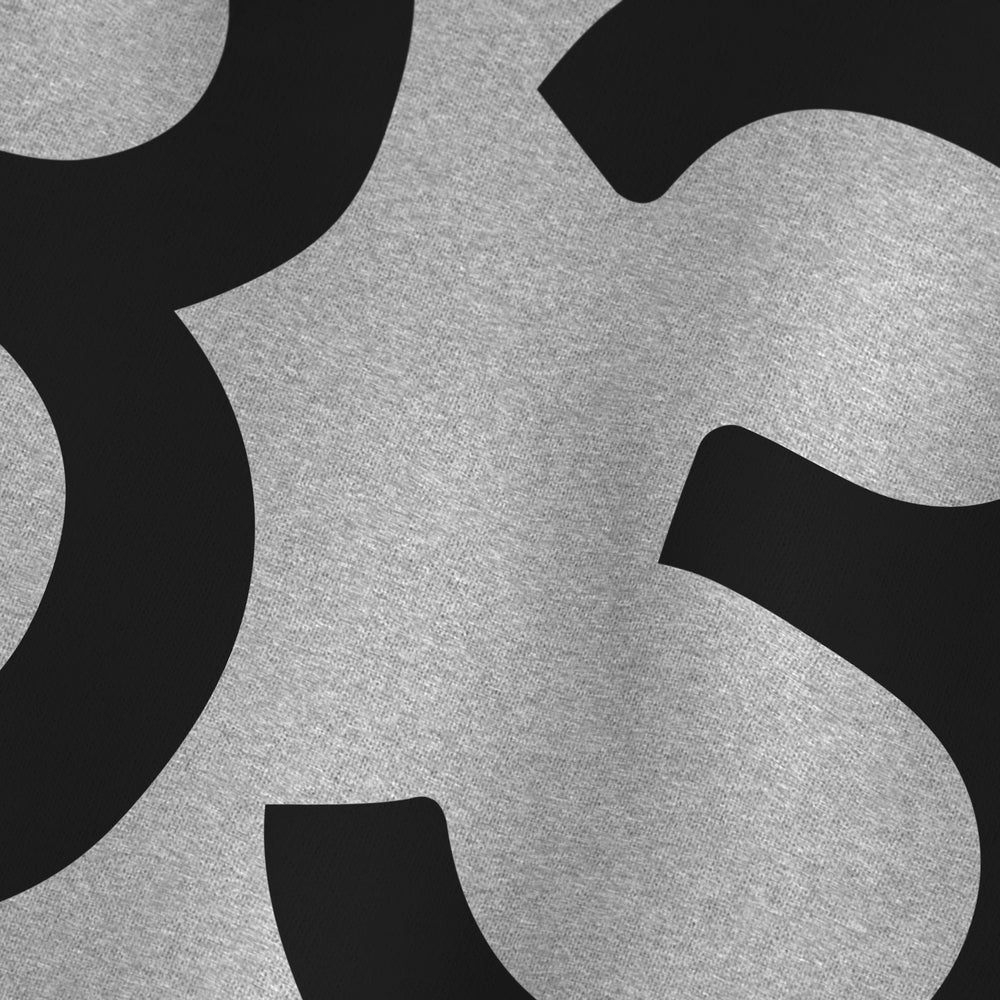 John Cage: 4'33" Classic Tee in Athletic Heather, close-up