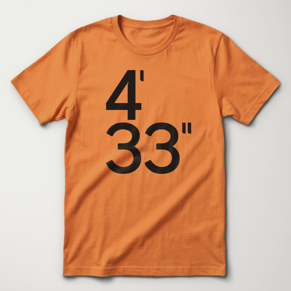John Cage: 4'33" Classic Tee in Burnt Orange, flat lay