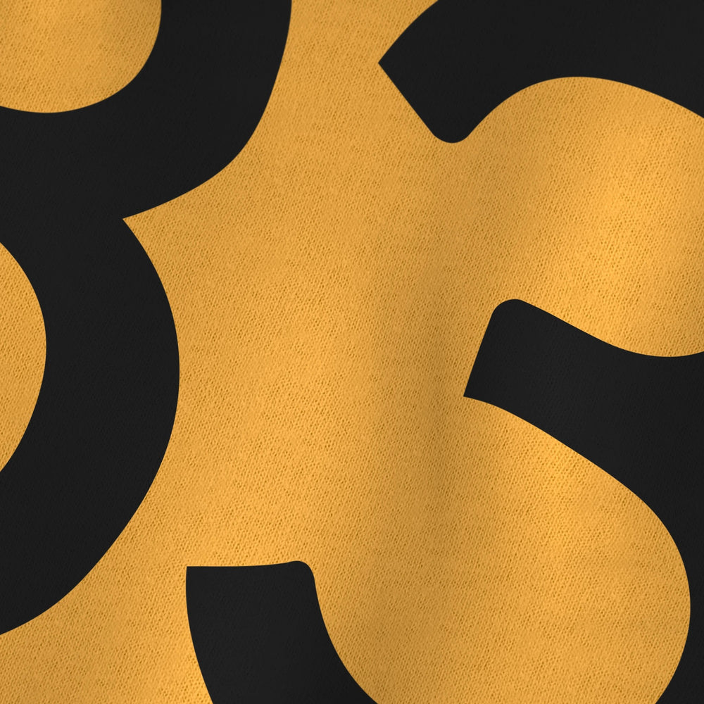 John Cage: 4'33" Classic Tee in Mustard, close-up