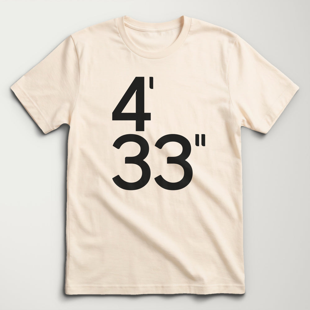 John Cage: 4'33" Classic Tee in Natural, flat lay