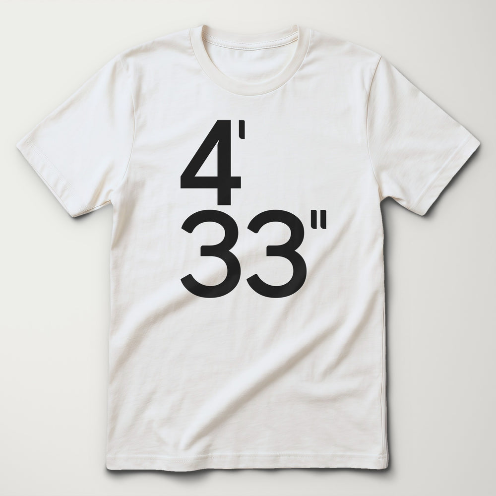 John Cage: 4'33" Classic Tee in Vintage White, flat lay