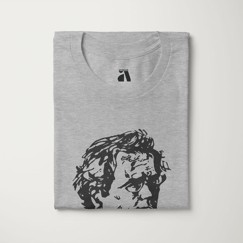 mahler: bernstein classic tee in athletic heather, folded