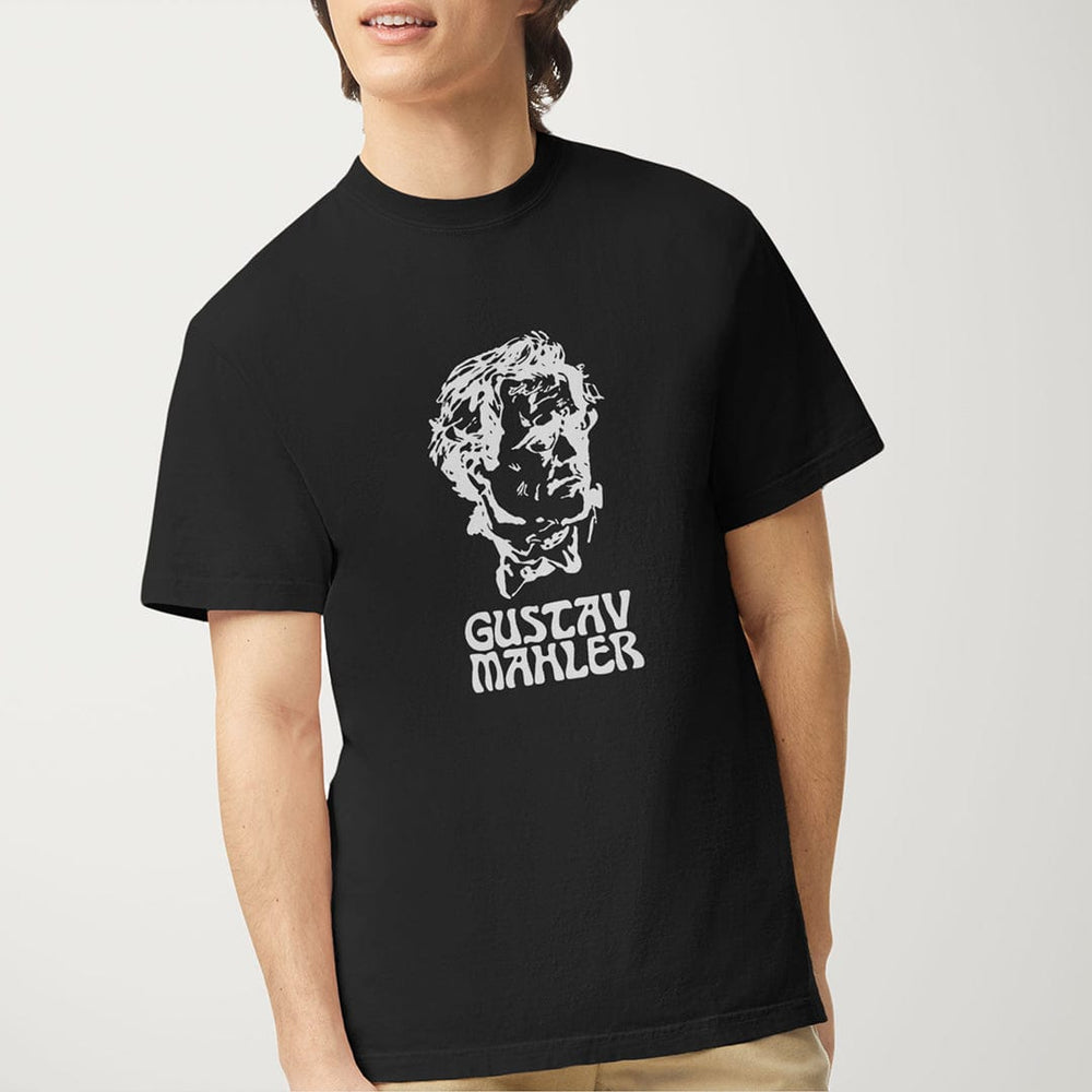 mahler: bernstein vintage heavyweight tee in black, worn
