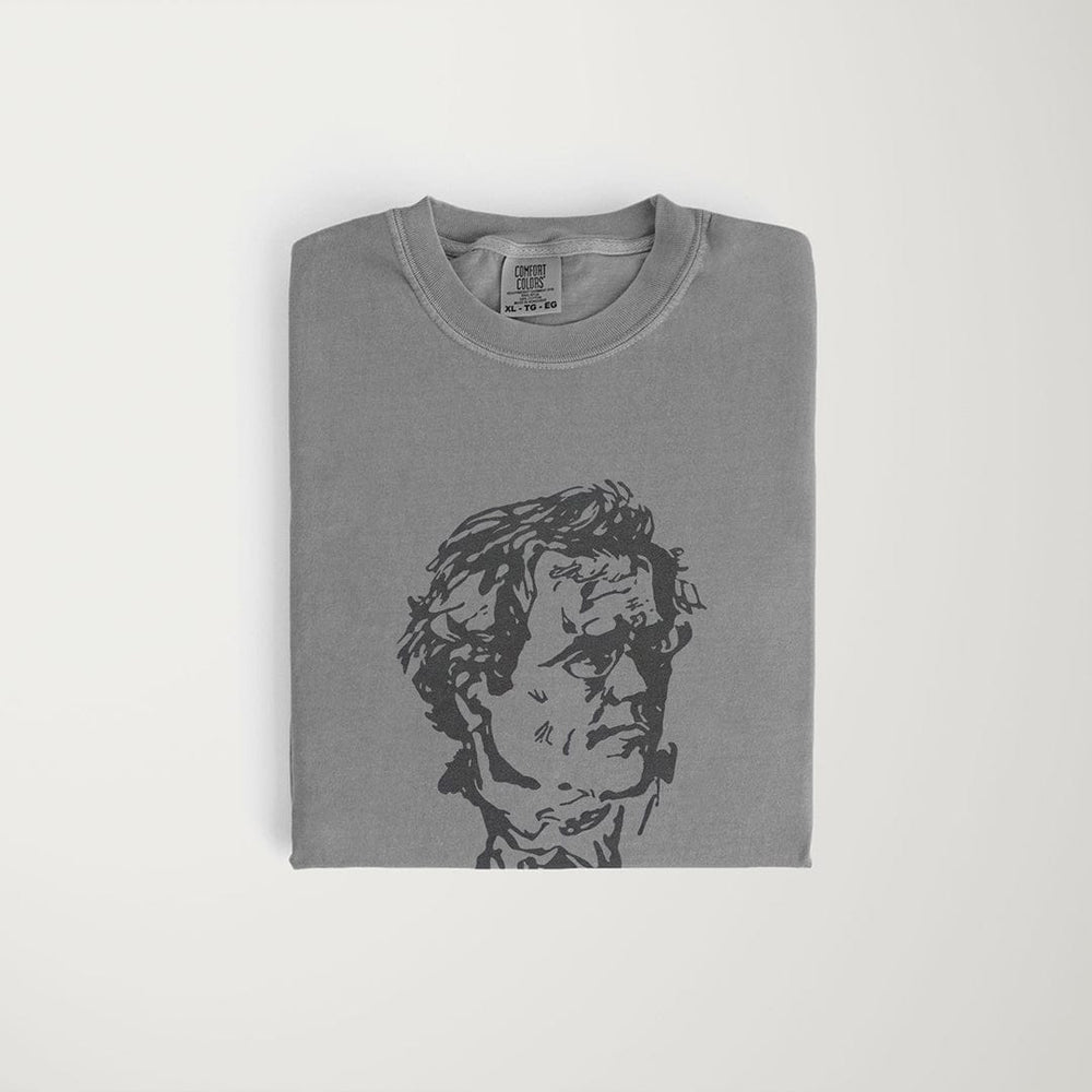 mahler: bernstein vintage heavyweight tee in granite, folded