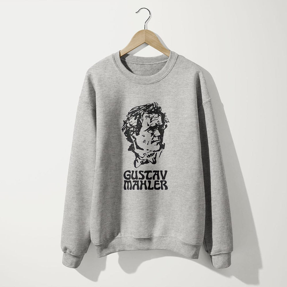mahler: bernstein crewneck sweatshirt in sport grey, on a hanger